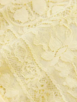 Next Lace Half Sleeve Blouse Lemon Yellow Outlet