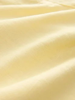 Next Linen Blend Knee Shorts Lemon Yellow Sale