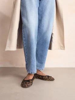 Next Leopard Animal Print Standard/Wide Fit Ballerinas Shoes New