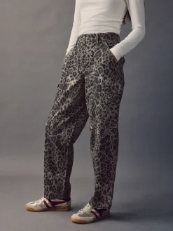 Next Ankle Straight Leg Carpenter Jeans Leopard Outlet