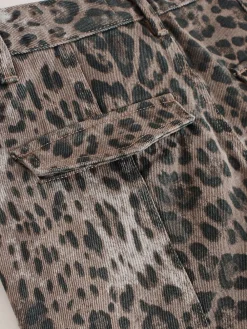 Next Ankle Straight Leg Carpenter Jeans Leopard Outlet