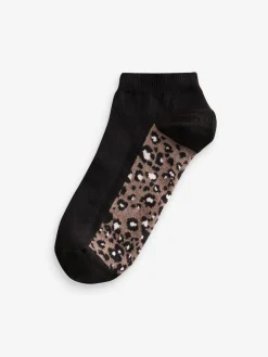 Next Leopard Footbed Trainers Socks 5 Pack Online