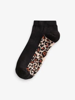 Next Leopard Footbed Trainers Socks 5 Pack Online