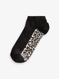 Next Leopard Footbed Trainers Socks 5 Pack Online