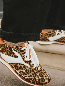 Next Leopard Forever Comfort Panel Detail Lace-Up Trainers Online