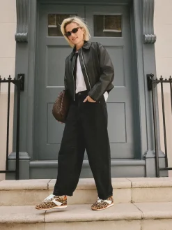 Next Leopard Forever Comfort Panel Detail Lace-Up Trainers Online