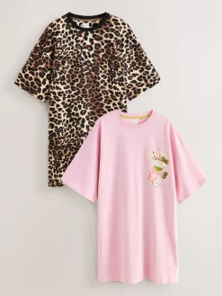 Next Leopard Nightie 2 Pack New