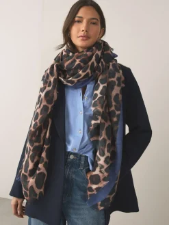 Next Leopard Print Lightweight Scarf