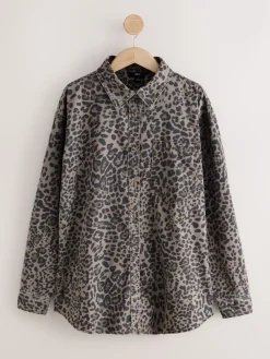 Next Leopard Print Oversize Denim Shirt Hot
