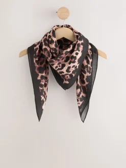 Next Leopard Print Satin Square Scarf Discount