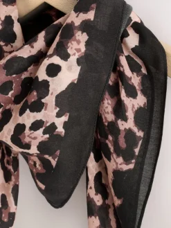 Next Leopard Print Satin Square Scarf Discount