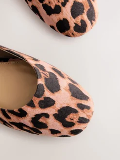 Next Standard/Wide Fit Round Toe Mary Jane Shoes Leopard Print Hot
