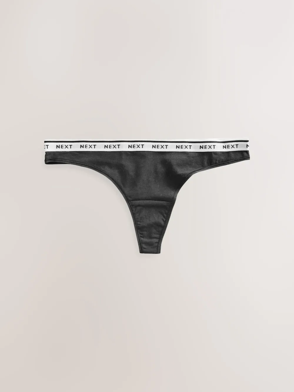 Next Thong Cotton Logo Knickers 4 Pack Leopard Print