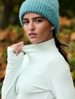 Next Thermal Soft Touch Long Sleeve High Neck Top Light Blue New