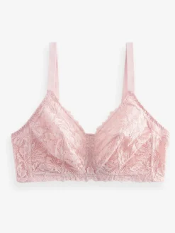 Next B-H Total Support Non Pad Non Wire Full Cup Lace Ultimate Comfort Bra Light Pink Discount