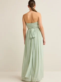 Next Light Sage Green Mesh Multiway Wedding Guest Bridesmaid Maxi Dress Best