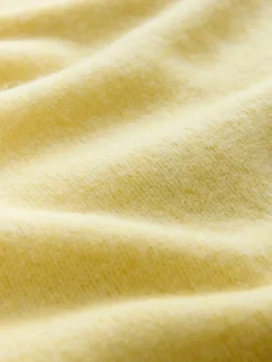 Next Light Yellow N.Premium 100% Merino Wool V-Neck Jumper