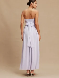 Next Lilac Purple Mesh Multiway Wedding Guest Bridesmaid Maxi Dress Outlet