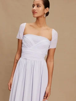 Next Lilac Purple Mesh Multiway Wedding Guest Bridesmaid Maxi Dress Outlet