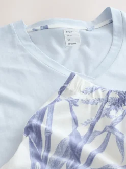 Next Short Sleeve Pyjamas Lilac Purple Palm Best