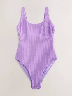Next Lilac Purple Scoop Neck Tummy Control Swimsuit Discount