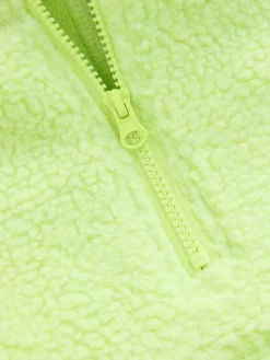 Next Active Borg Hooded Jacket Lime Green Outlet