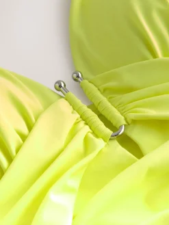 Next Utrim Tummy Control Plunge Swimsuit Lime Green Hot