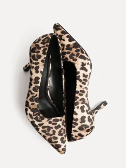 Linzi Wide Fit Aim Closed Court Stiletto Heels Animal Discount