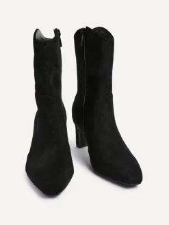 Linzi Calabasas Block Heel Ankle Boots Black Best