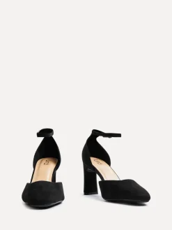 Linzi Corinne Square Toe Closed Back Heels Black Online