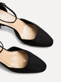 Linzi Corinne Square Toe Closed Back Heels Black Online