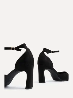 Linzi Corinne Square Toe Closed Back Heels Black Online