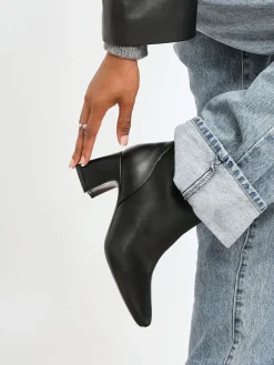 Linzi Black Cove Comfort Block Heeled Ankle Boot New