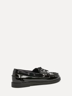 Linzi Frame Slip-On Loafers With Ruched Front Detailing Black Outlet