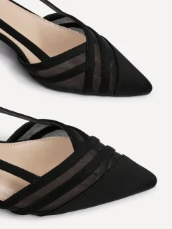 Linzi Milan Mesh Court Heels Black Best