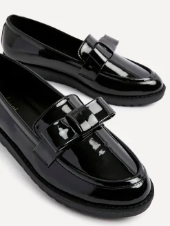 Linzi Black Noble Classic Slip-On Loafers With Bow Detail Hot