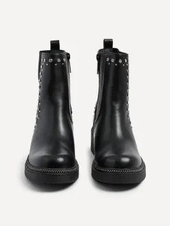 Linzi Black Optic Diamante Embellished Chelsea Boots New