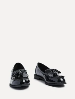Linzi Rosemary Classic Slip-On Loafers With Tassel Detail Black Patent Hot
