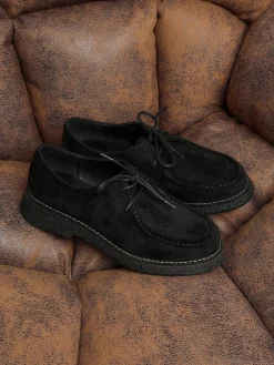 Linzi Perth Laced Chunky Loafers Black Best