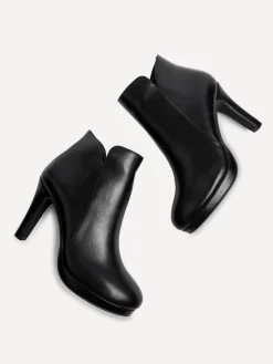 Linzi Layara Platform Ankle Boots With Stiletto Heels Black PU Sale