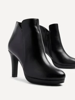 Linzi Layara Platform Ankle Boots With Stiletto Heels Black PU Sale