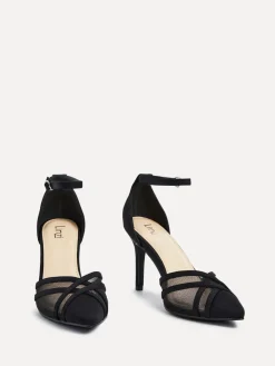 Linzi Siobhan Mesh Closed Back Court Heels Black Online