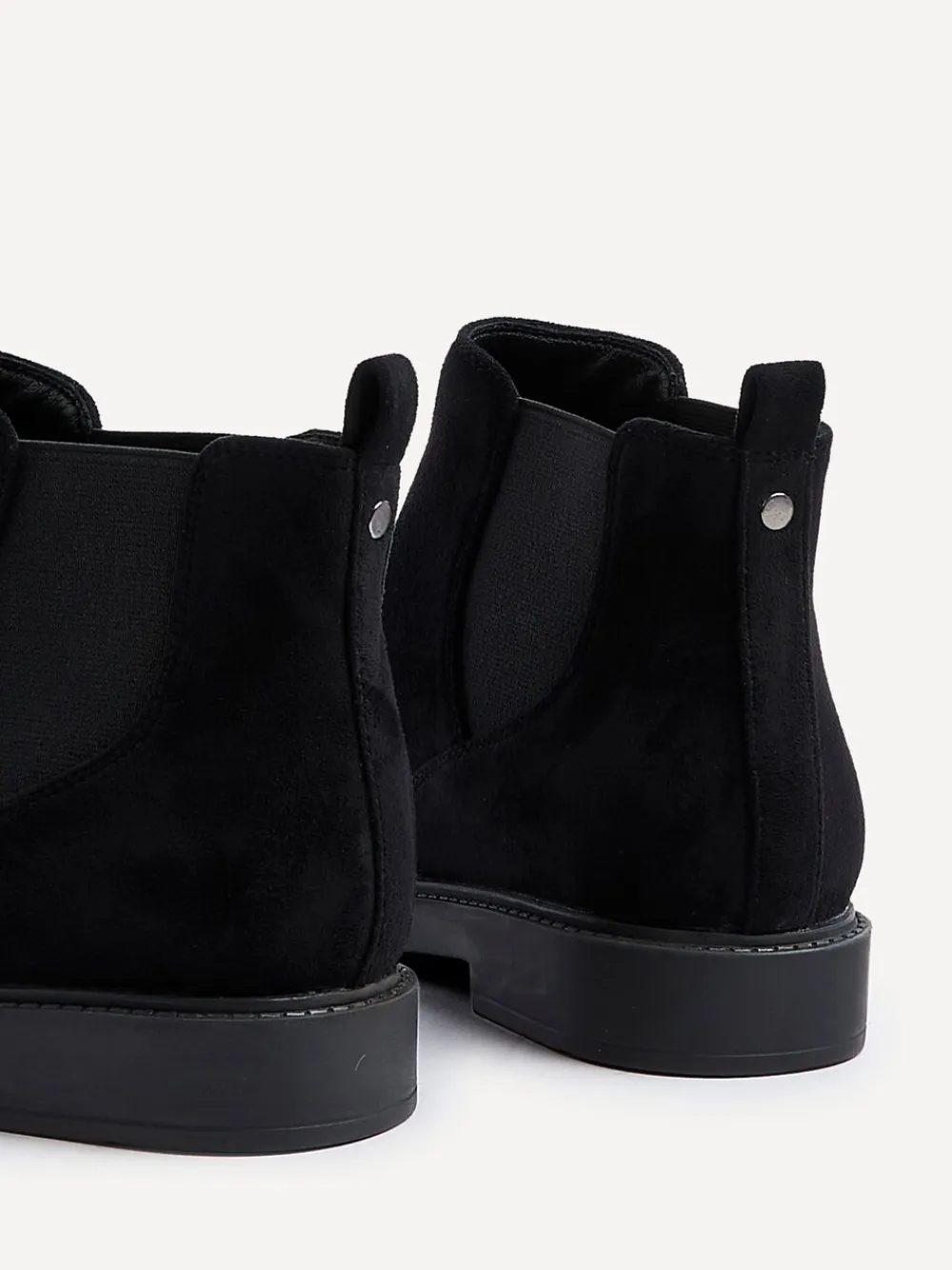 Linzi Fauna Wide Fit Chelsea Boots With Stretch Side Panel Black Suede Sale