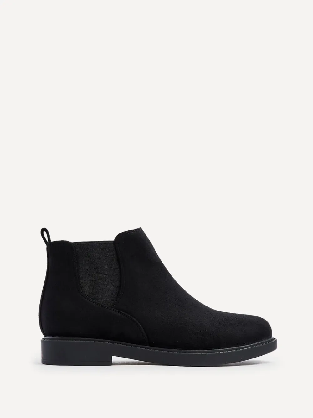Linzi Fauna Wide Fit Chelsea Boots With Stretch Side Panel Black Suede Sale