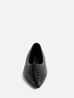 Linzi Talina Woven Pointed Toe Ballet Flats Black Sale