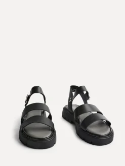 Linzi Black Tayla Wide Fit Gladiator Style Two Strap Sandals Sale