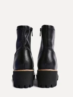 Linzi Wide Fit Pulse Stretch Wedged Heel Ankle Boots Black Online