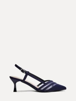 Linzi Milan Mesh Court Heels Blue Sale