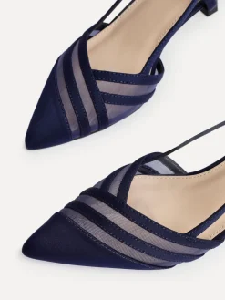 Linzi Milan Mesh Court Heels Blue Sale