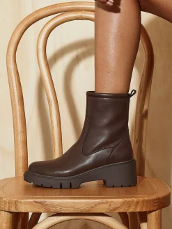 Linzi Limited Wedge Ankle Boots Brown Hot